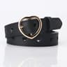 Womens Heart Buckle Pin Belt  Stylish Versatile Waist Belt For Jeans  Dresses 5
