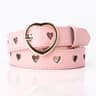 Womens Heart Buckle Pin Belt  Stylish Versatile Waist Belt For Jeans  Dresses 7
