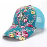 Womens Floral Print Trucker Hat  Adjustable Summer Streetwear Baseball Cap 11