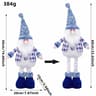 Nordic Blue Christmas Plush Hanging Dolls  Stretchy Santa Reindeer  Snowman Tree Ornaments 7