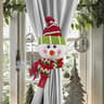 Christmas Curtain Clips Hooks  Santa  Snowman Retro Plaid Window Decoration 7