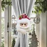 Christmas Curtain Clips Hooks  Santa  Snowman Retro Plaid Window Decoration 8