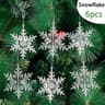 Transparent Acrylic Christmas Ornaments Set  Deer Snowflake  Tree Hanging Holiday Decor 6