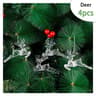 Transparent Acrylic Christmas Ornaments Set  Deer Snowflake  Tree Hanging Holiday Decor 7