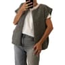 Dongdaemun Elegant DoubleSided Wool Vest  Korean VNeck HandSewn Womens Outerwear Jacket 7