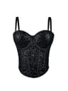 GlamSpark Sequin Camisole Tank Top  Y2K Sexy Club Party Corset Camis For Women 7