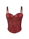 GlamSpark Sequin Camisole Tank Top  Y2K Sexy Club Party Corset Camis For Women 10