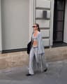 Hirsionsan Womens Modal 3Piece Lounge Set  Loose Cardigan Vest  HighWaist Pants Casual Outfit 7