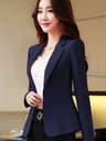 Womens Classic Black Slim Fit Office Blazer  Professional SingleBreasted Business Suit Jacket 12