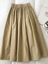 Womens High Waist Pleated ALine KneeLength Skirt With Pockets  Elegant Casual White Skirt 6