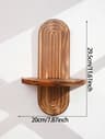 Boho Geometric Wooden Wall Shelves  Natural Wood Floating Display Shelves For Plants  Home Decor 7