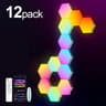 RGB Smart Hexagon Wall Lights  Music Sync LED Panels With App Control  DIY Modular Design 7