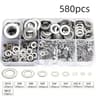 HeavyDuty 304 Stainless Steel Flat Washers Set  RustResistant Metal Spacers For Secure Fastening  L 5
