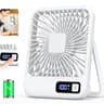 Portable USB Rechargeable Desk Fan  5Speed Ultra Quiet Folding Fan With Power Display 8