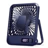 Portable USB Rechargeable Desk Fan  5Speed Ultra Quiet Folding Fan With Power Display 10
