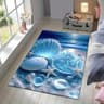 3D Desert Crack Fire Water Area Rug  NonSlip Washable Flannel Floor Mat For Living Room  Bedroom 15