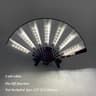 LED Neon Light Folding Fan  Glowing Rave Hand Fan For Party Festival  Performance Decor 11