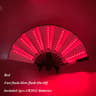 LED Neon Light Folding Fan  Glowing Rave Hand Fan For Party Festival  Performance Decor 16