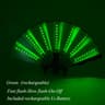 LED Neon Light Folding Fan  Glowing Rave Hand Fan For Party Festival  Performance Decor 25
