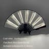 LED Neon Light Folding Fan  Glowing Rave Hand Fan For Party Festival  Performance Decor 26