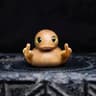 Funny Middle Finger Duck Wooden Figurine  Cheeky Mini Desk Decor  Humorous Gift Statue 6
