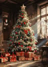 Classic Christmas Canvas Wall Art  Santa Claus  Christmas Tree Holiday Home Decor Poster 13