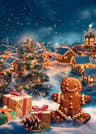 Classic Christmas Canvas Wall Art  Santa Claus  Christmas Tree Holiday Home Decor Poster 17