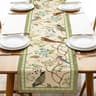Vintage Floral Bird Linen Table Runner For Dining Table  Farmhouse Summer Botanical Decor 7