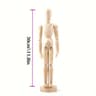 Articulated Wooden Sketch Mannequin  Adjustable Artist Drawing Model For Posing  Desk Decor 8