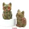 Amethyst Crystal Cat Figurine  HandCarved Healing Stone Statue For Meditation  Home Decor 15