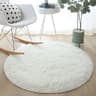 Fluffy Round Plush Rug  Soft NonSlip Cushion Carpet For Living Room Bedroom  Kids Space 9