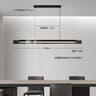Modern Long Glass Pendant Chandelier  Minimalist LED Hanging Light For Dining  Kitchen Island 6