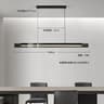 Modern Long Glass Pendant Chandelier  Minimalist LED Hanging Light For Dining  Kitchen Island 7