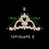 Unpainted Floral Wood Carved Corner Appliques  Decorative Onlay Trim For Furniture  Home Decor 17