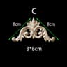 Unpainted Floral Wood Carved Corner Appliques  Decorative Onlay Trim For Furniture  Home Decor 21