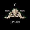 Unpainted Floral Wood Carved Corner Appliques  Decorative Onlay Trim For Furniture  Home Decor 24