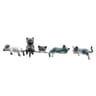 Mini Cute Cat Figurine Set  3D Resin Animal Desk Decor For Shelf  Monitor Display 13
