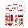 Kids Cartoon Fire Truck Wall Decal Stickers  Removable Firetruck Mural For Bedroom Nursery  Playroo 6
