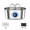 108 Oz Stainless Steel Pet Water Fountain  UltraQuiet Automatic Drinking Dispenser With LED Light F 7