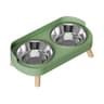 Elevated Stainless Steel Double Pet Bowl  AntiSlip Raised Feeder For Cats  Dogs 5