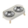 Elevated Stainless Steel Double Pet Bowl  AntiSlip Raised Feeder For Cats  Dogs 6