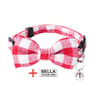 Custom Engraved Plaid Pet Collar  Adjustable Breakaway Cat  Puppy Collar With Personalized ID Tag A 14