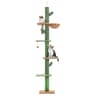Adjustable FloortoCeiling Cat Tree Tower  Cat Condo Hammock Scratching Posts  Hanging Toy 7