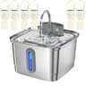 3L Smart Wireless Cat Water Fountain  Rechargeable Stainless Steel Pet Water Dispenser With Sensor 7