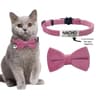 Personalized Cat Bow Tie Collar  Adjustable Nylon Pet Collar With Engraved ID Tag  Bell 9