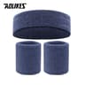 Sports Sweatband Set  Cotton Headband  Wristbands For Men And Women Running Basketball Gym Workout 12