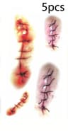 510pcs Halloween Scar Temporary Tattoo Stickers  Waterproof Fake Blood Wound Tattoos For Cosplay  P 7