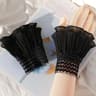1 Pair Lace Detachable Sleeve Cuffs  Ruffle Fake Cuffs Sun Protection Wrist Sleeves For Women Sweat 14