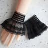 1 Pair Lace Detachable Sleeve Cuffs  Ruffle Fake Cuffs Sun Protection Wrist Sleeves For Women Sweat 18