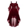 Womens Medieval Witch Dress  Plus Size Gothic Halloween Costume With Cold Shoulder Butterfly Sleeve 7